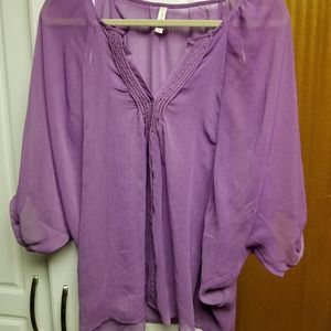🍁🌺Nevada sheer flowy style top in purple